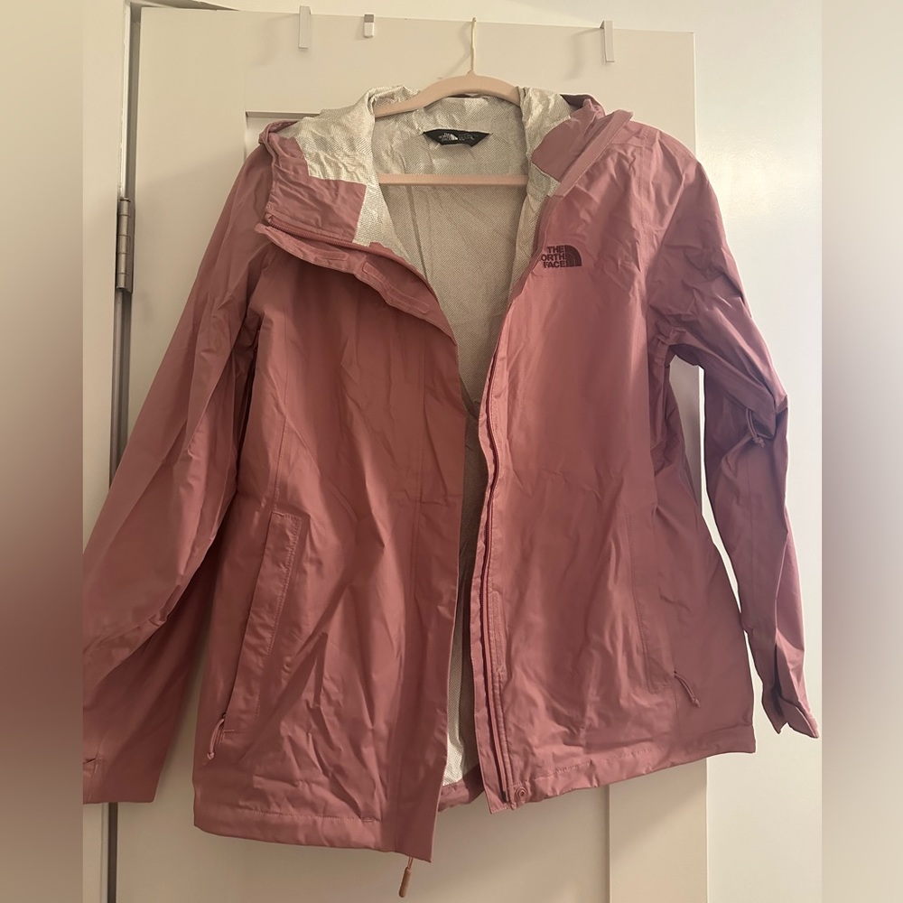 Northface dry vent rain jacket. Color is blush (pink/purple color). Size large.